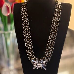 Fabulous Modern Brass/Antique Gold Colored Necklace!